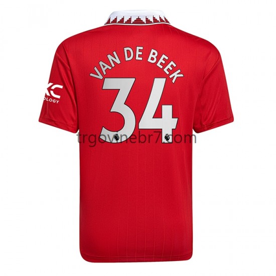 Dres Manchester United Donny van de Beek 34 Domaći 2022-2023 Kratkih Rukava - Muški