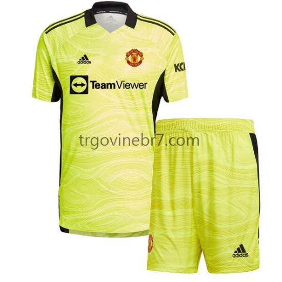 Golmanski Dres - Dres Manchester United Domaći 2021-2022 Kratkih Rukava - Dječji