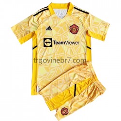 Golmanski Dres - Dres Manchester United Domaći 2022-2023 Kratkih Rukava - Dječji