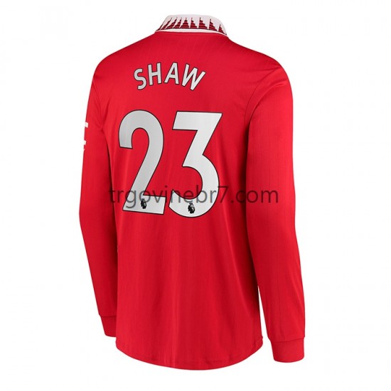 Dres Manchester United Luke Shaw 23 Domaći 2022-2023 Dugim Rukavima - Muški
