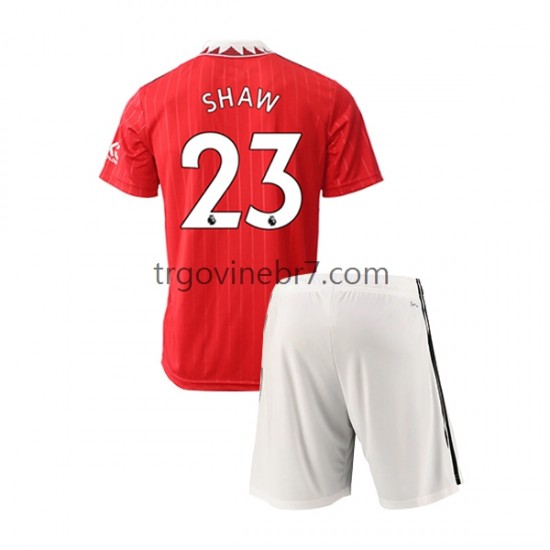 Dres Manchester United Luke Shaw 23 Domaći 2022-2023 Kratkih Rukava - Dječji