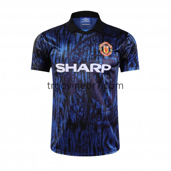 Dres Manchester United 1993 Retro Gostujući Kratkih Rukava - Muški
