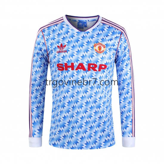 Dres Manchester United 1992 Retro Domaći Dugim Rukavima - Muški