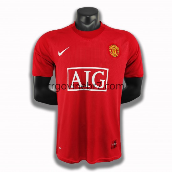 Dres Manchester United 2007- Retro Domaći 2008 Kratkih Rukava - Muški