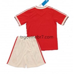 Dres Manchester United 1984 Retro Domaći Kratkih Rukava - Dječji