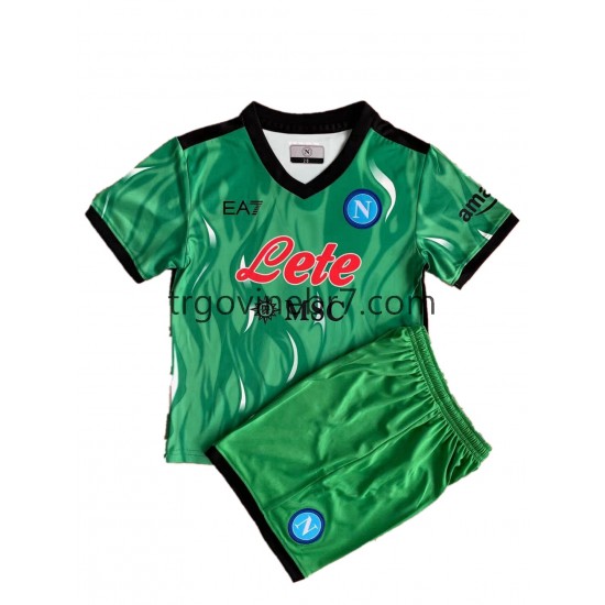 Golmanski Dres - Dres Napoli Domaći 2021-2022 Kratkih Rukava - Dječji