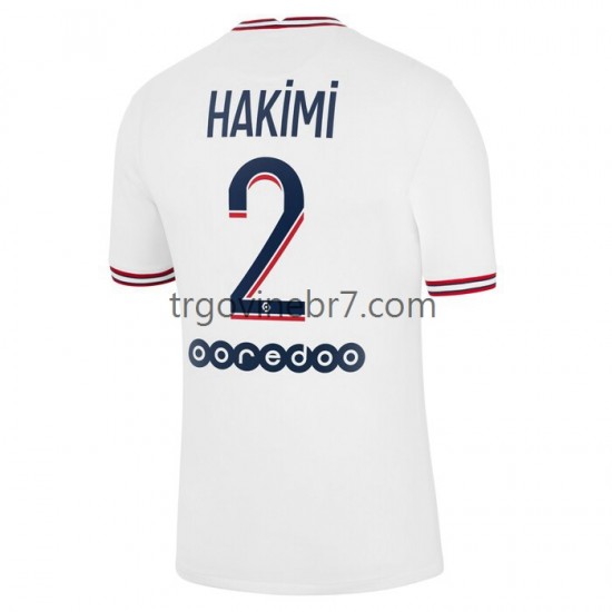 Dres Paris Saint-Germain Hakimi 2 Četvrti 2021-2022 Kratkih Rukava - Muški