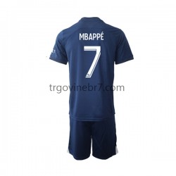 Dres Paris Saint-Germain Mbappé 7 Domaći 2022-2023 Kratkih Rukava - Dječji Dres Paris Saint-Germain Mbappé 7 Domaći 2022-2023 Kratkih Rukava - Dječji