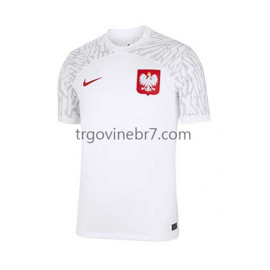 Dres Poljska Domaći World Cup 2022 Kratkih Rukava - Muški