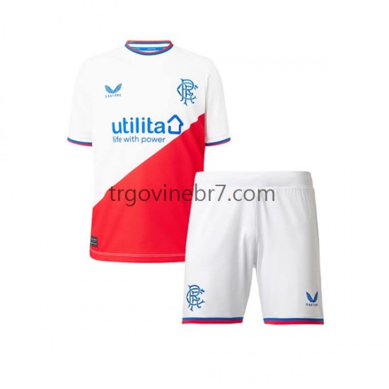 Dres Rangers Gostujući 2022-2023 Kratkih Rukava - Dječji