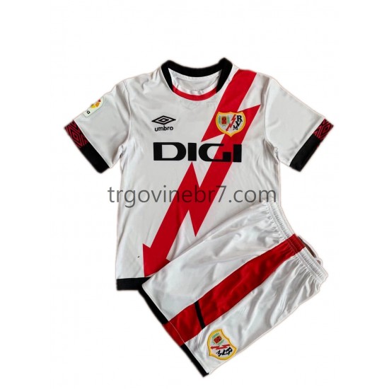 Dres Rayo Vallecano Domaći 2021-2022 Kratkih Rukava - Dječji