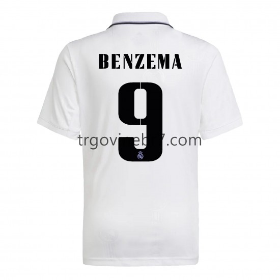 Dres Real Madrid Benzema 9 Domaći 2022-2023 Kratkih Rukava - Muški