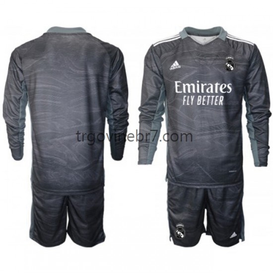Golmanski Dres - Dres Real Madrid Domaći 2021-2022 Dugim Rukavima - Dječji