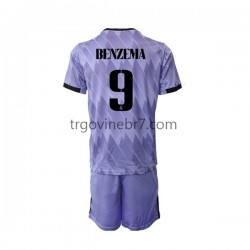Dres Real Madrid Karim Benzema 9 Gostujući 2022-2023 Kratkih Rukava - Dječji Dres Real Madrid Karim Benzema 9 Gostujući 2022-2023 Kratkih Rukava - Dječji