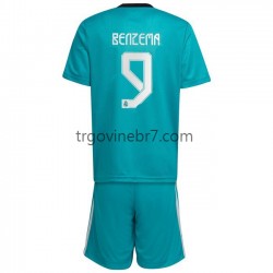 Dres Real Madrid Karim Benzema 9 Treći 2021-2022 Kratkih Rukava - Dječji Dres Real Madrid Karim Benzema 9 Treći 2021-2022 Kratkih Rukava - Dječji