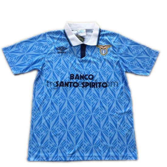 Dres SS Lazio 1991 Retro Domaći Kratkih Rukava - Muški