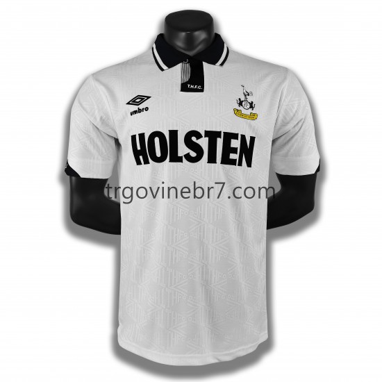 Dres Tottenham Hotspur 1990 Retro Domaći Kratkih Rukava - Muški