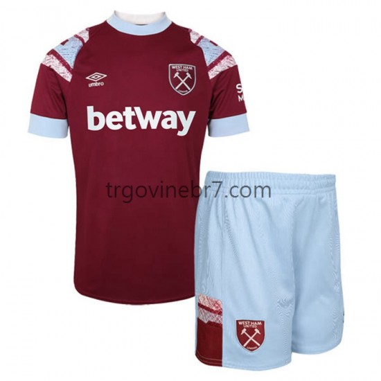 Dres West Ham United Domaći 2022-2023 Kratkih Rukava - Dječji