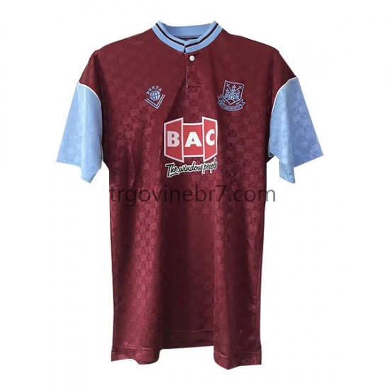 Dres West Ham United Retro Domaći 1989-1990 Kratkih Rukava - Muški