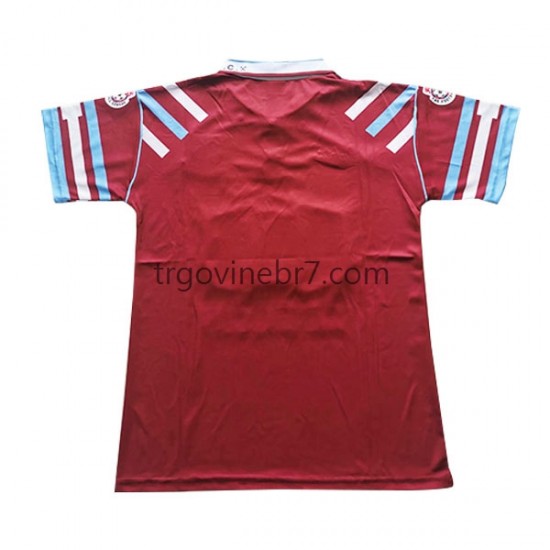 Dres West Ham United Retro Domaći 1991-1992 Kratkih Rukava - Muški