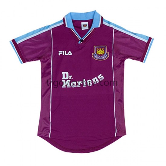 Dres West Ham United Retro Domaći 1999-2001 Kratkih Rukava - Muški
