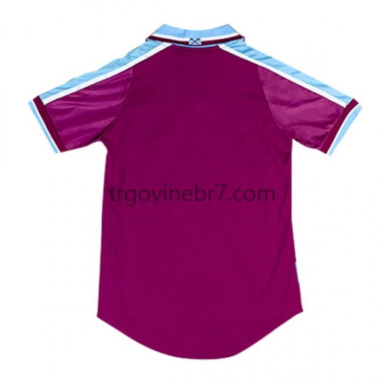 Dres West Ham United Retro Domaći 1999-2001 Kratkih Rukava - Muški