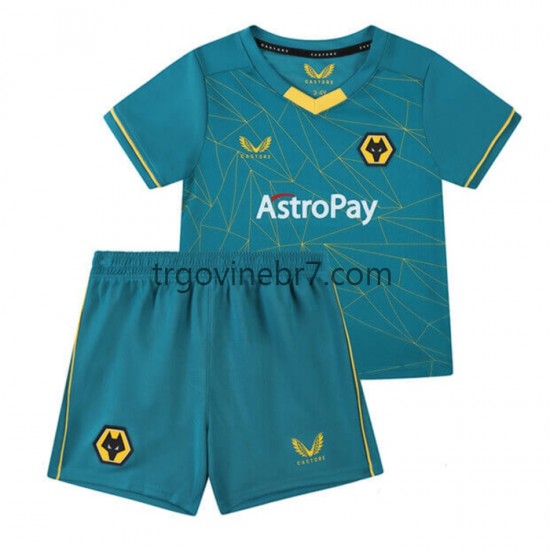 Dres Wolverhampton Wanderers Gostujući 2022-2023 Kratkih Rukava - Dječji