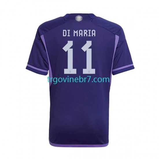 Dres Argentina Di Maria 11 Gostujući World Cup 2022 Kratkih Rukava - Muški
