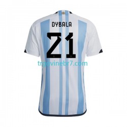 Dres Argentina Dybala 21 Domaći World Cup 2022 Kratkih Rukava - Muški