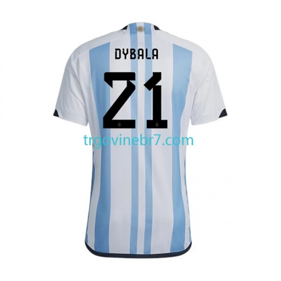 Dres Argentina Dybala 21 Domaći World Cup 2022 Kratkih Rukava - Muški