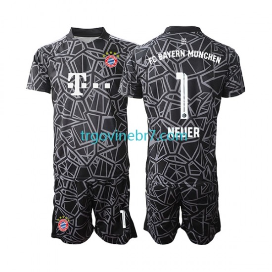 Golmanski Dres - Dres FC Bayern München Manuel Neuer 1 Domaći 2022-2023 Kratkih Rukava - Dječji