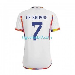 Dres Belgija De Bruyne 7 Gostujući World Cup 2022 Kratkih Rukava - Muški Dres Belgija De Bruyne 7 Gostujući World Cup 2022 Kratkih Rukava - Muški