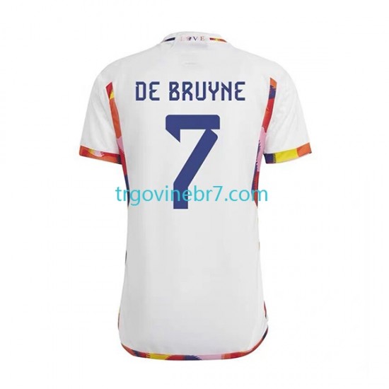 Dres Belgija De Bruyne 7 Gostujući World Cup 2022 Kratkih Rukava - Muški