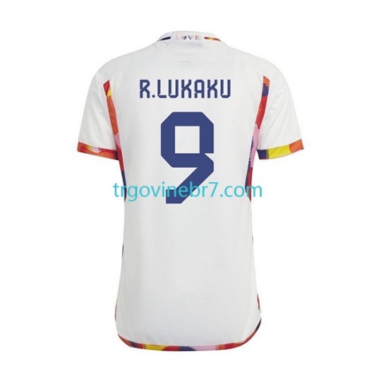 Dres Belgija Lukaku 9 Gostujući World Cup 2022 Kratkih Rukava - Muški