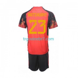 Dres Belgija Michy Batshuayi 23 Domaći World Cup 2022 Kratkih Rukava - Dječji Dres Belgija Michy Batshuayi 23 Domaći World Cup 2022 Kratkih Rukava - Dječji