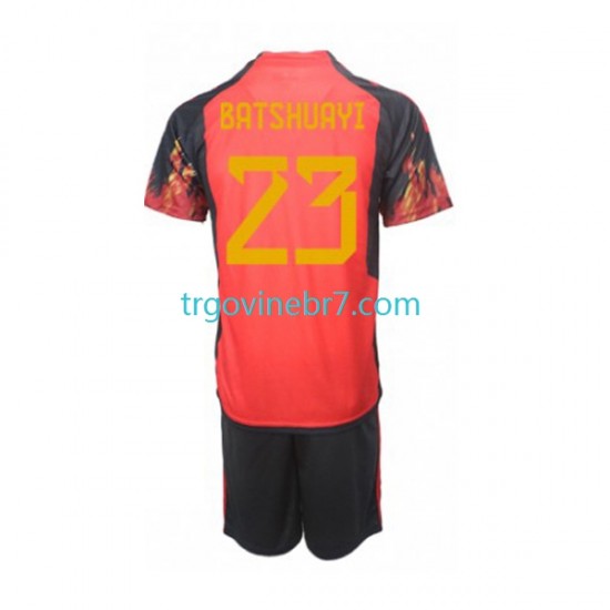 Dres Belgija Michy Batshuayi 23 Domaći World Cup 2022 Kratkih Rukava - Dječji