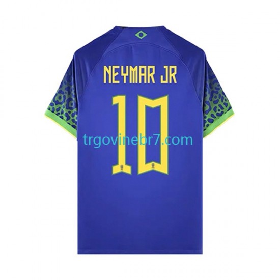 Dres Brazil Neymar JR 10 Gostujući World Cup 2022 Kratkih Rukava - Muški