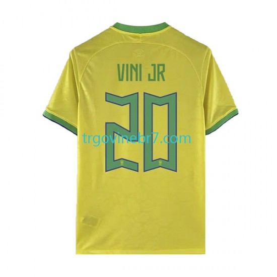 Dres Brazil Vinicius Junior 20 Domaći World Cup 2022 Kratkih Rukava - Muški