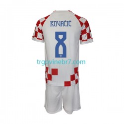 Dres Hrvatska Kovacic 8 Domaći World Cup 2022 Kratkih Rukava - Dječji Dres Hrvatska Kovacic 8 Domaći World Cup 2022 Kratkih Rukava - Dječji