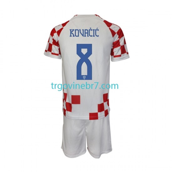 Dres Hrvatska Kovacic 8 Domaći World Cup 2022 Kratkih Rukava - Dječji