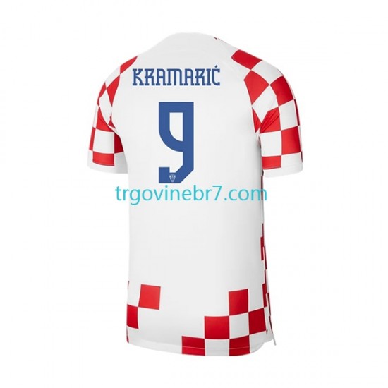 Dres Hrvatska Kramaric 9 Domaći World Cup 2022 Kratkih Rukava - Muški