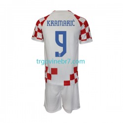 Dres Hrvatska Kramaric 9 Domaći World Cup 2022 Kratkih Rukava - Dječji Dres Hrvatska Kramaric 9 Domaći World Cup 2022 Kratkih Rukava - Dječji