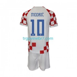 Dres Hrvatska Modrić 10 Domaći World Cup 2022 Kratkih Rukava - Dječji Dres Hrvatska Modrić 10 Domaći World Cup 2022 Kratkih Rukava - Dječji