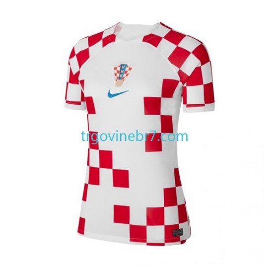 Dres Hrvatska Domaći World Cup 2022 Kratkih Rukava - Ženska