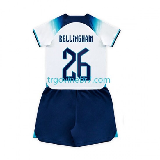 Dres Engleska Bellingham 26 Domaći World Cup 2022 Kratkih Rukava - Dječji