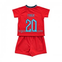 Dres Engleska Foden 20 Gostujući World Cup 2022 Kratkih Rukava - Dječji Dres Engleska Foden 20 Gostujući World Cup 2022 Kratkih Rukava - Dječji