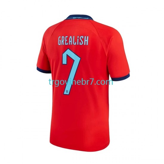 Dres Engleska Grealish 7 Gostujući World Cup 2022 Kratkih Rukava - Muški