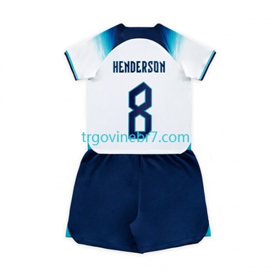 Dres Engleska Henderson 8 Domaći World Cup 2022 Kratkih Rukava - Dječji