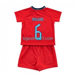 Dres Engleska Maguire 6 Gostujući World Cup 2022 Kratkih Rukava - Dječji Dres Engleska Maguire 6 Gostujući World Cup 2022 Kratkih Rukava - Dječji