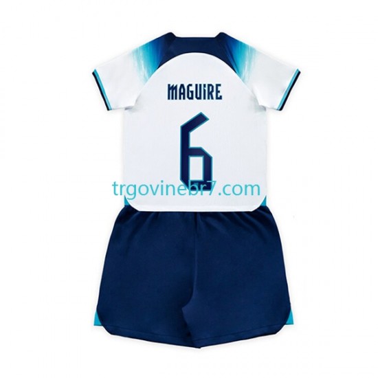 Dres Engleska Maguire 6 Domaći World Cup 2022 Kratkih Rukava - Dječji